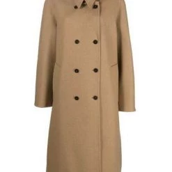 Closed Trenchcoats & Mantels Double-Breasted Coats Beige