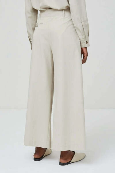 Closed Wijde Broeken Luna Pants Beige 3 Closed Wijde Broeken Luna Pants Beige