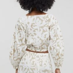 Closed Blouses Elastic Cropped Top Beige -Closed Verkoopwinkel 0a4a4b45bc2deeff3a5eeea25f3c5afe