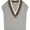 Closed Vesten Sleeveless Knitwear Gray