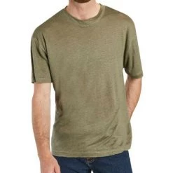 Closed Shirts Pure Linen Tee Shirt Green -Closed Verkoopwinkel 414328d75300607fe6b7b93ab29ad49c