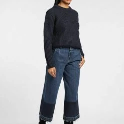 Closed Sweaters Round-neck Knitwear Blue -Closed Verkoopwinkel 42e852d0ce2737e16918f5fcebf635ec