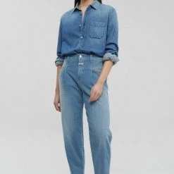 Closed Boyfriend Jeans Jeans Vita Alta Con Pences Blue -Closed Verkoopwinkel 4c0ac31650d65947f065d29879ecff37