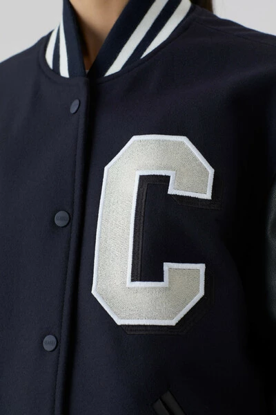 Closed Bomber Jackets College Jacket Blue 3 Closed Bomber Jackets College Jacket Blue