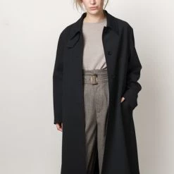 Closed Trenchcoats & Mantels Single-Breasted Coats Black -Closed Verkoopwinkel 55b853a436ebf63de2f065cea24793df