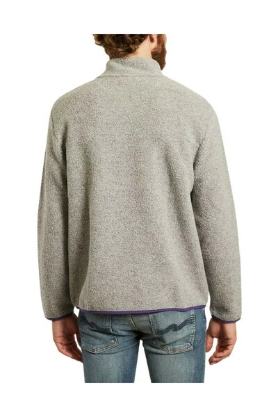 Closed Truien & Vesten Fleece Sweater Gray 5 Closed Truien & Vesten Fleece Sweater Gray - Afbeelding 3