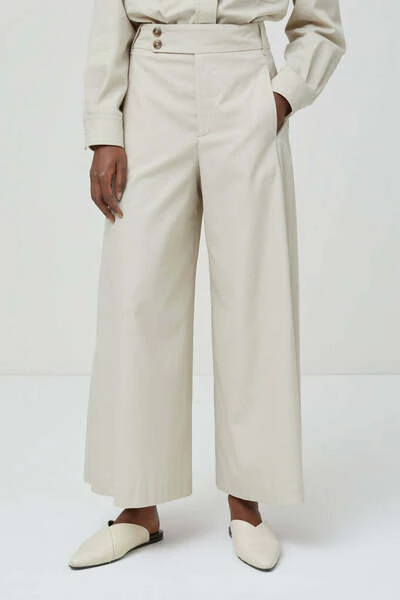 Closed Wijde Broeken Luna Pants Beige 5 Closed Wijde Broeken Luna Pants Beige - Afbeelding 3