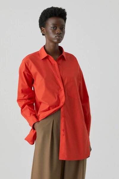 Closed Longsleeve Shirts Oversized Blouse Rood C94578-25Z-22 331 Red 4 Closed Longsleeve Shirts Oversized Blouse Rood C94578-25Z-22 331 Red - Afbeelding 2