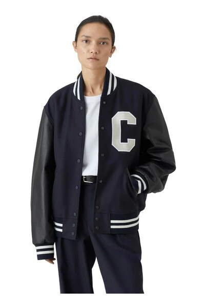 Closed Bomber Jackets College Jacket Blue 4 Closed Bomber Jackets College Jacket Blue - Afbeelding 2