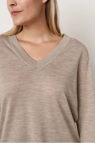 Closed Sweaters Vneck Long Sleeve C96541 92M 22 Walnut Beige 4 Closed Sweaters Vneck Long Sleeve C96541 92M 22 Walnut Beige - Afbeelding 2