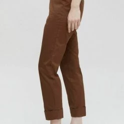 Closed Pantalons Slim Trousers With High Implication Brown