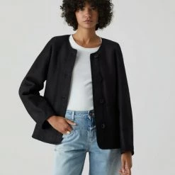 Closed Zomerjassen Reversible Lamsleren Jas C97084-82f-22 100 Black