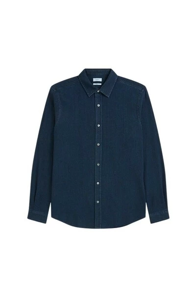 Closed Casual Overhemden Basic Cotton Shirt Blue 3 Closed Casual Overhemden Basic Cotton Shirt Blue