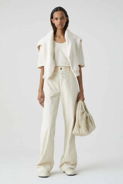 Wijde Broeken Pantalon Closed Beige 7 Wijde Broeken Pantalon Closed Beige - Afbeelding 5