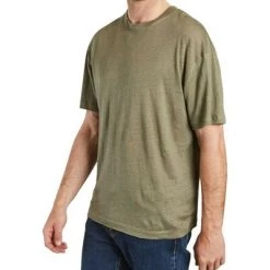 Closed Shirts Pure Linen Tee Shirt Green -Closed Verkoopwinkel 82bc3adfbb4df089900bcfce7a1c00b3