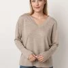 Closed Sweaters Vneck Long Sleeve C96541 92M 22 Walnut Beige -Closed Verkoopwinkel 88c095091a5e8ac551661952c007f9c9