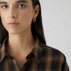 Longsleeve Shirts Blouse Closed Brown -Closed Verkoopwinkel 92cb5ddc9f3a6e4a39e948327760869f