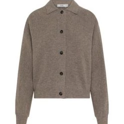 Closed Vesten Rib Knitted Cardigan Brown