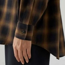 Longsleeve Shirts Blouse Closed Brown -Closed Verkoopwinkel 996aa71d8a2972b0d220304b530265e4