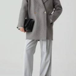 Closed Trenchcoats & Mantels Double Brest Coat Grey Gray -Closed Verkoopwinkel 9ff043957334f8fef0abb631da2c2c35