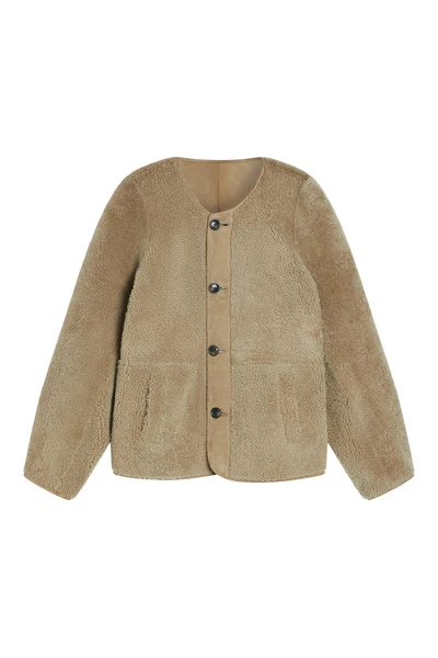 Closed Leren En Suède Jassen Jacket Beige 3 Closed Leren En Suède Jassen Jacket Beige