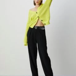 Closed Vesten Cardigan V-Neck Yellow