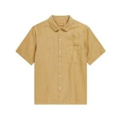 Closed Korte Mouwen Overhemden Linen Shirt Yellow