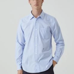 Closed Zakelijke Overhemden Basic Shirt Blue