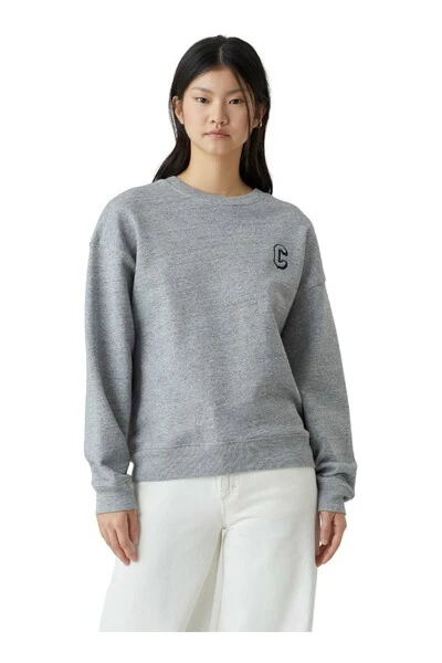 Closed Hoodies & Sweatvesten Embroidered Crewneck Gray 3 Closed Hoodies & Sweatvesten Embroidered Crewneck Gray