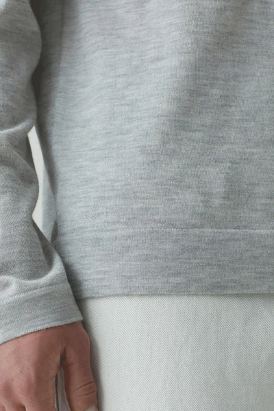 Closed Longsleeves Crewneck Jumper Light Grey Gray 5 Closed Longsleeves Crewneck Jumper Light Grey Gray - Afbeelding 3