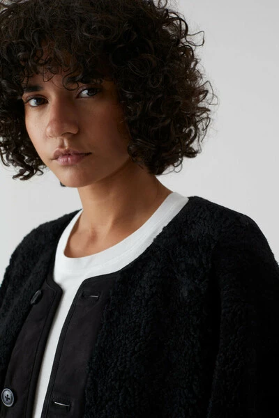 Closed Zomerjassen Reversible Lamsleren Jas C97084-82f-22 100 Black 4 Closed Zomerjassen Reversible Lamsleren Jas C97084-82f-22 100 Black - Afbeelding 2