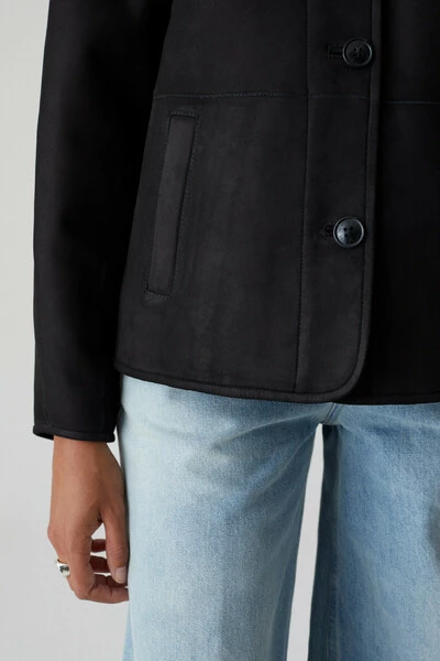 Closed Zomerjassen Reversible Lamsleren Jas C97084-82f-22 100 Black 7 Closed Zomerjassen Reversible Lamsleren Jas C97084-82f-22 100 Black - Afbeelding 5