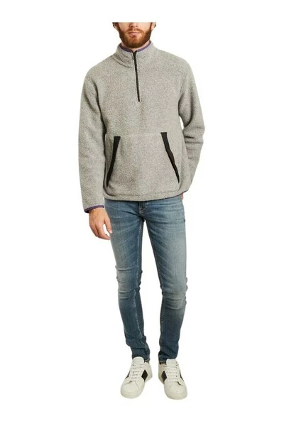 Closed Truien & Vesten Fleece Sweater Gray 3 Closed Truien & Vesten Fleece Sweater Gray